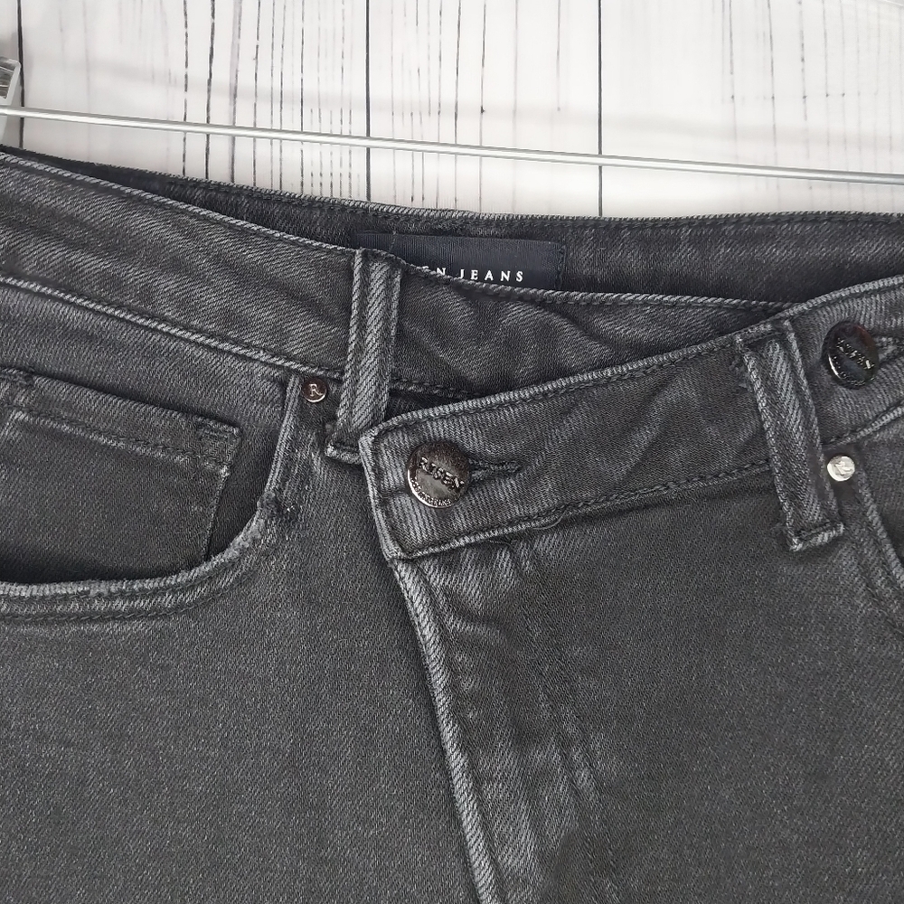 Risen Women's High Rise Crossover Girlfriend Jeans - Picture 4 of 11